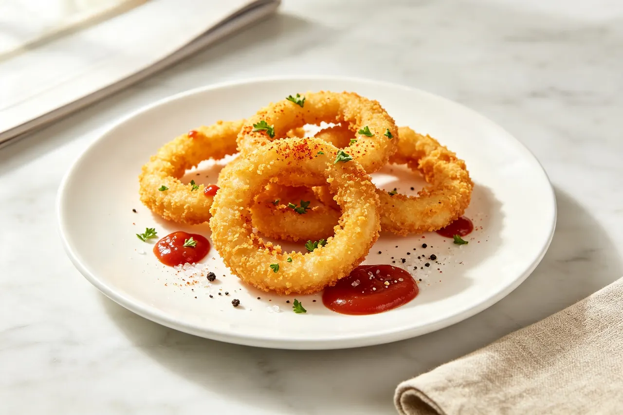 Air Fryer Onion Rings - 220 calorie dinner