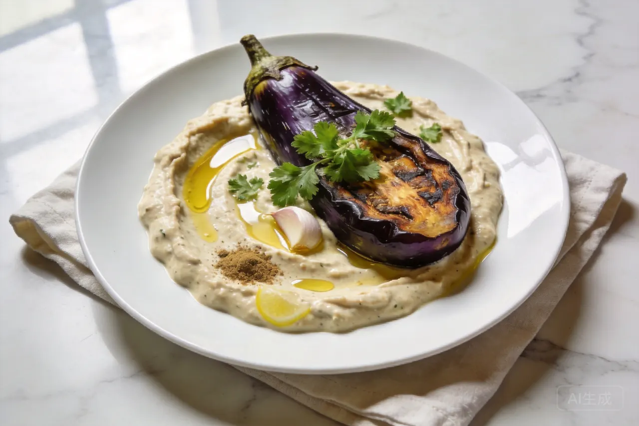 Baba Ganoush (Smoky Eggplant Dip) - 140 calorie snack