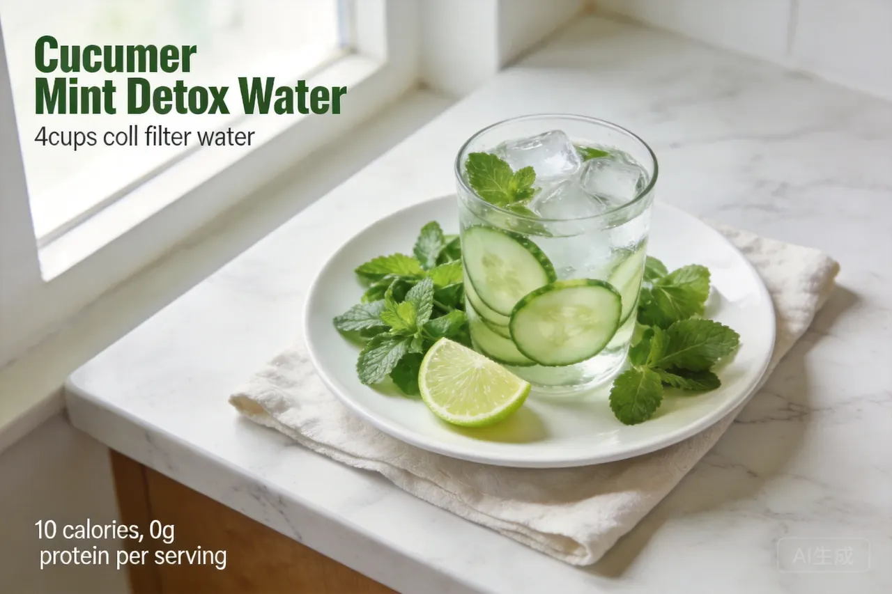 Cucumber Mint Detox Water - 10 calorie snack