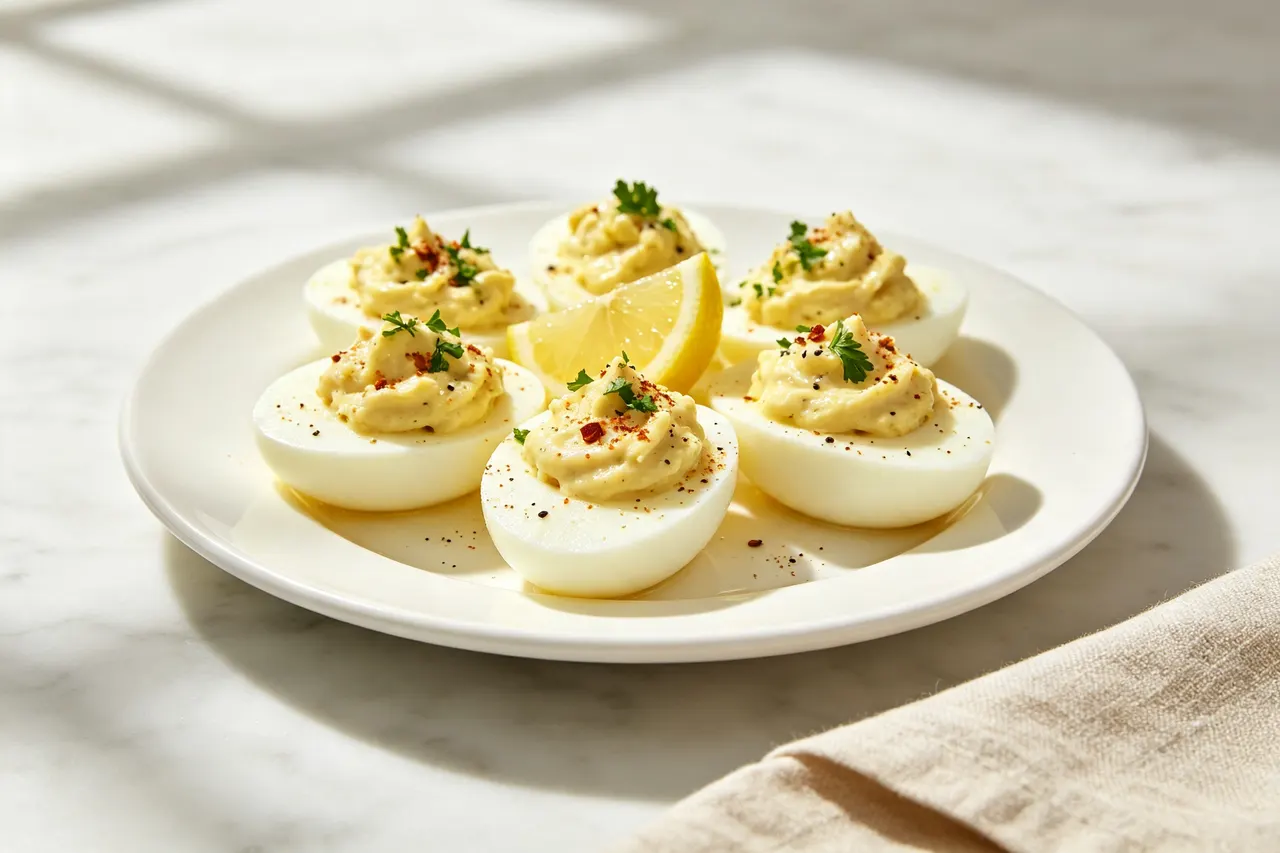 Low Calorie Deviled Eggs - 50 calorie snack