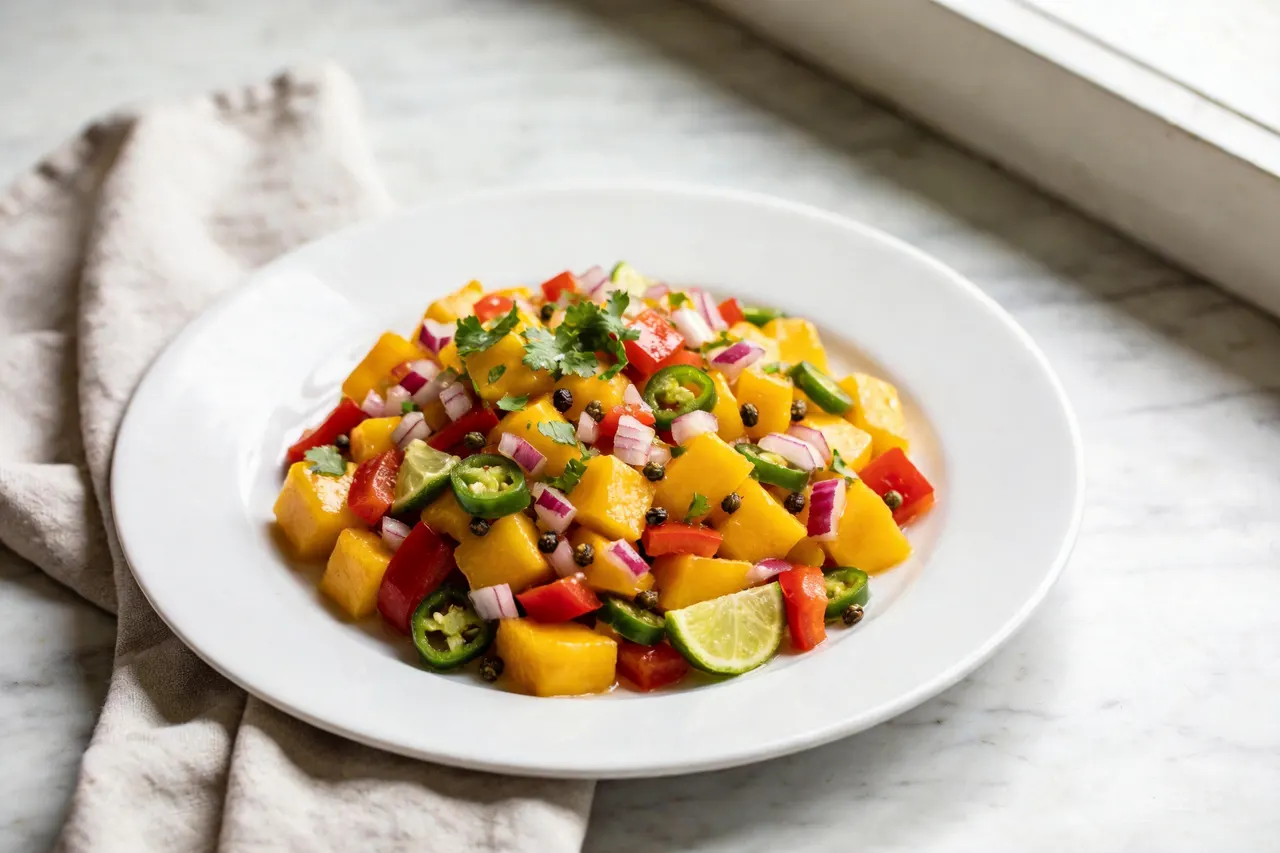 Fresh Mango Salsa - 70 calorie snack