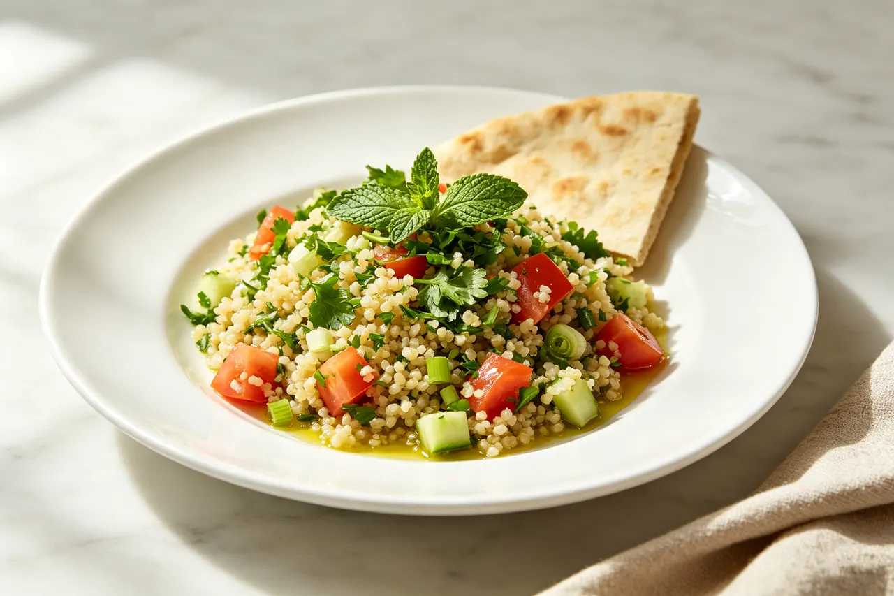 Tabbouleh (Lebanese Parsley Bulgur Salad) - 210 calorie lunch