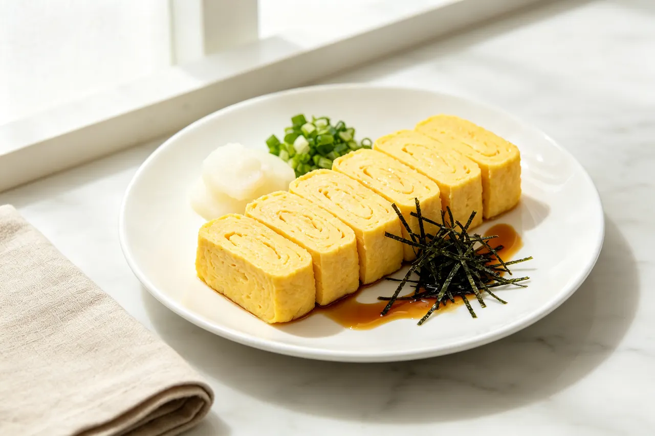 Tamagoyaki Japanese Rolled Omelette - 180 calorie breakfast