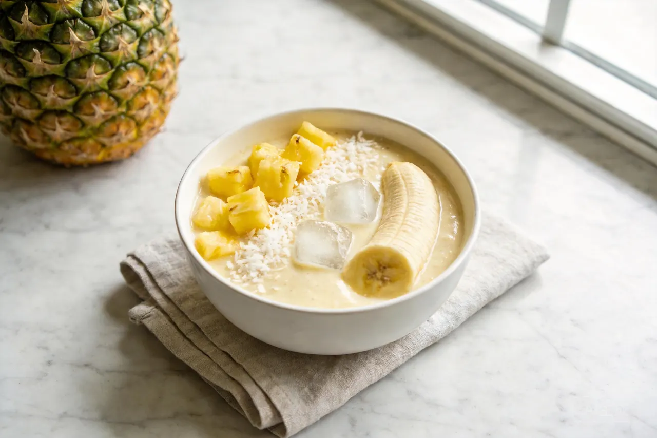Tropical Pineapple Smoothie - 200 calorie breakfast