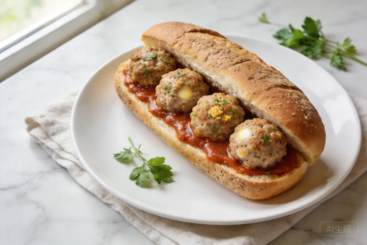 Turkey Meatball Sub - 480 calorie dinner