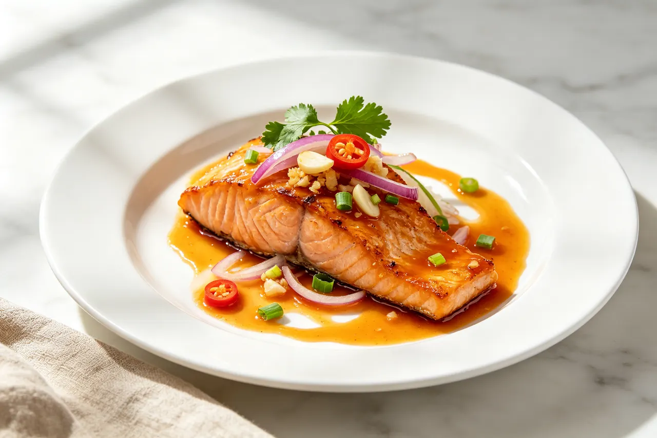 Vietnamese Caramel Salmon - 360 calorie dinner