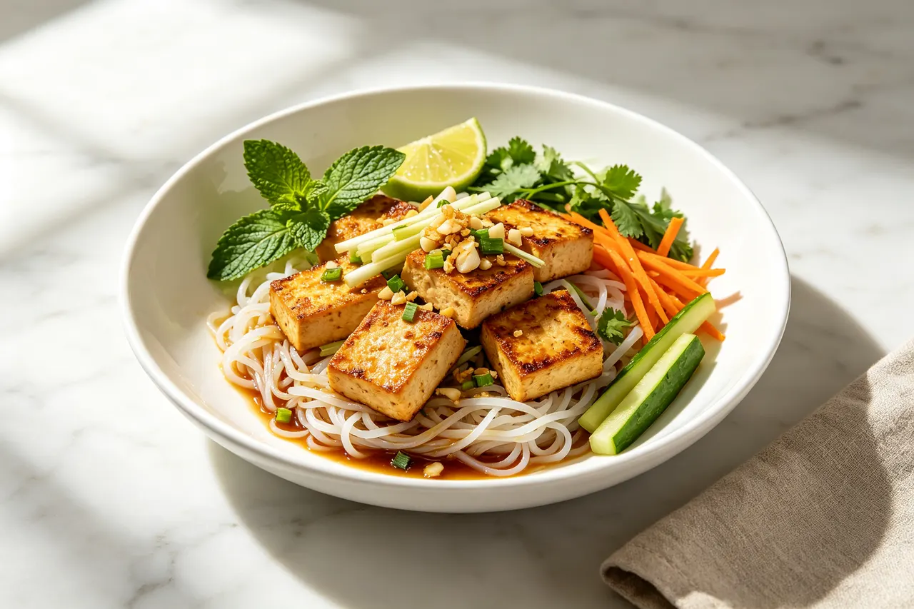 Vietnamese Lemongrass Tofu Bowl - 390 calorie lunch