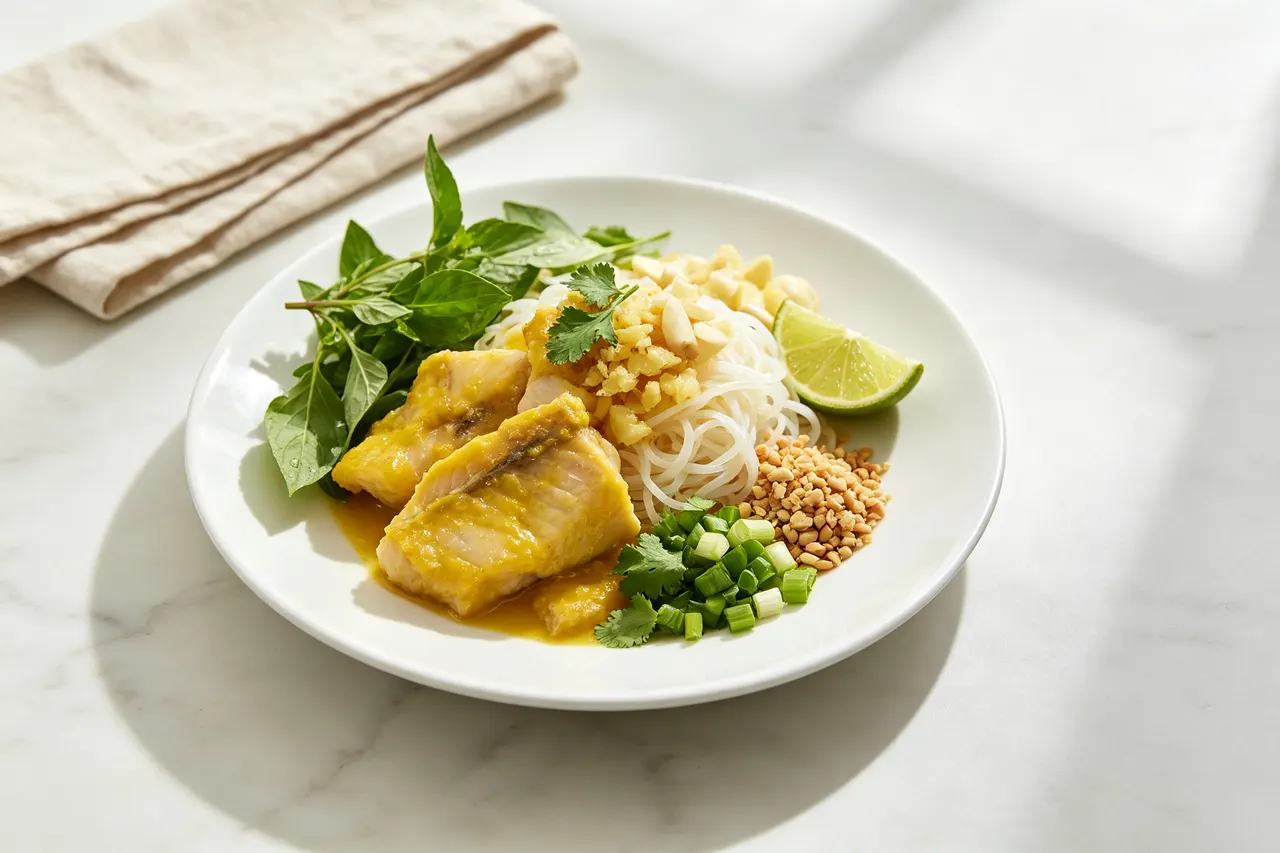Vietnamese Turmeric Fish with Dill (Cha Ca) - 340 calorie dinner